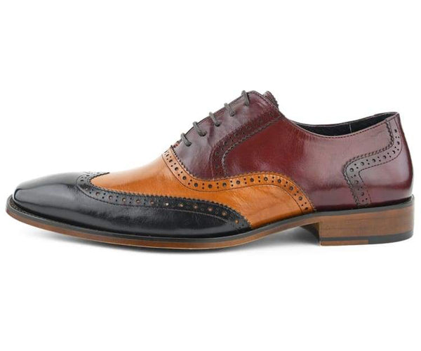 Men Dress Shoes- AG100 Burgundy/Multi