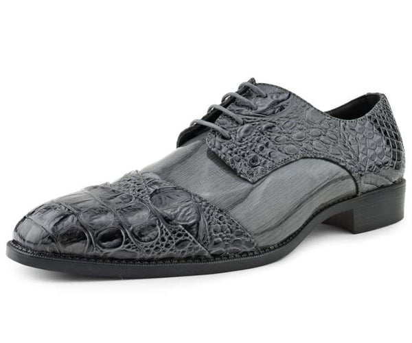 Men Dress Shoes Alligators Grey