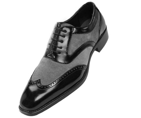 Men Church Shoes- Brighton Grey Black