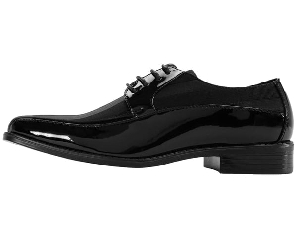 Men Tuxedo Shoes - Grey White Black