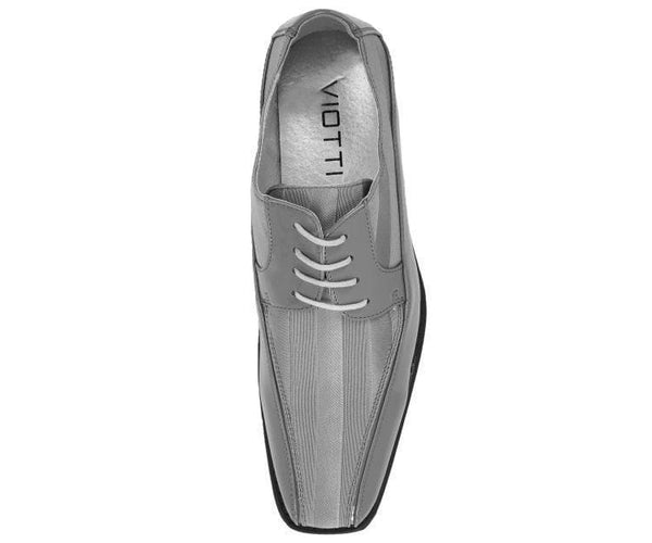 Men Tuxedo Shoes - Grey White Black