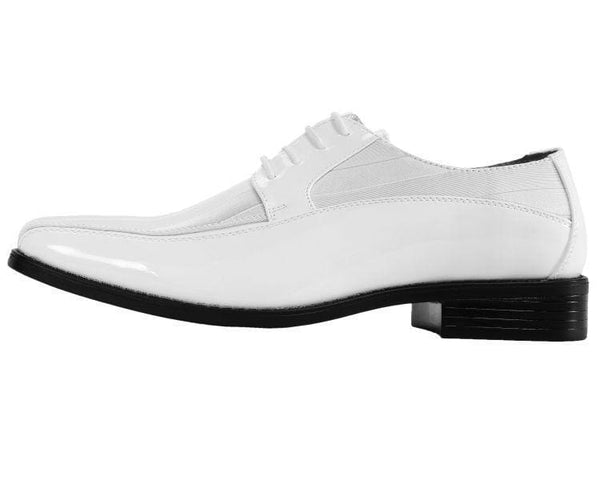 Men Tuxedo Shoes - Grey White Black