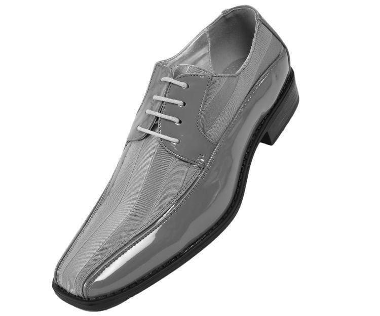 Men Tuxedo Shoes - Grey White Black