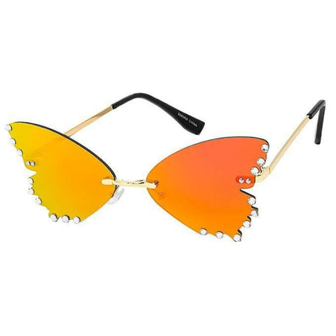 Multi Color Butterfly Shaped Lens Sunglasses