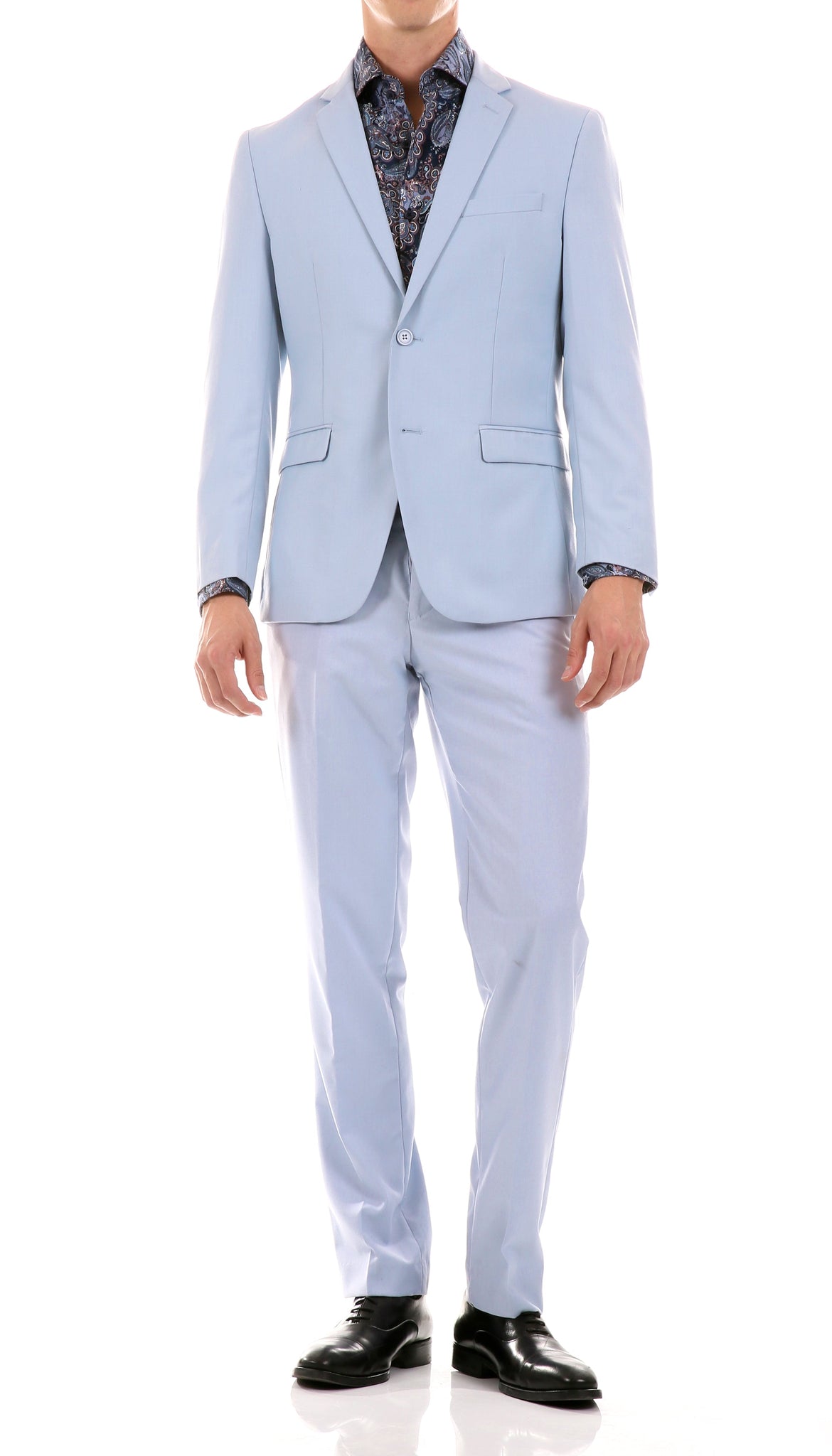 Men Slim Fit Suit Oslo Sky Blue
