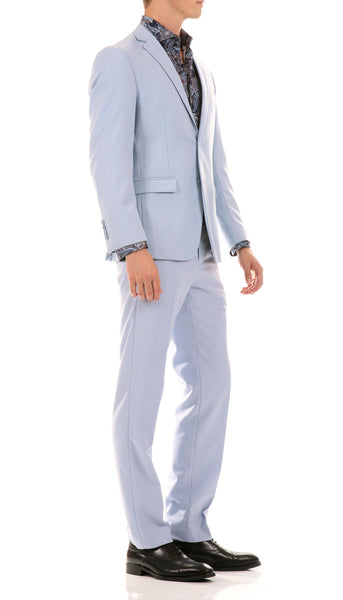 Men Slim Fit Suit Oslo Sky Blue