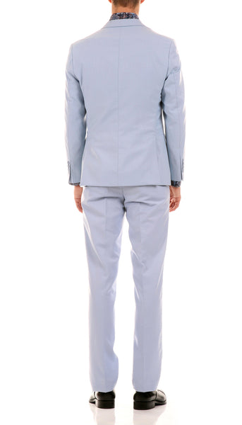 Men Slim Fit Suit Oslo Sky Blue