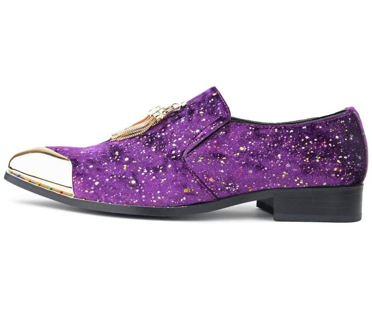 Purple and gold dress shoes hotsell