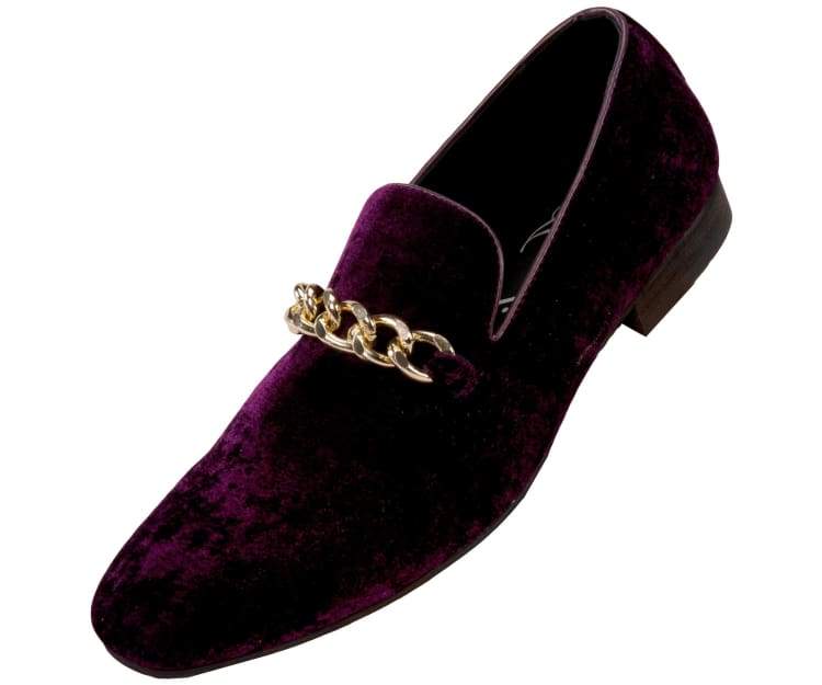 Fay Mens Velvet Smoking Slipper Dress Shoe Slip On Loafer Smoking Slippers Purple / 10