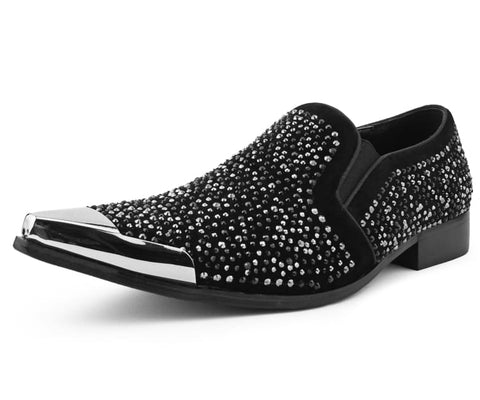 Men Dress Shoes-Desta Black/Silver
