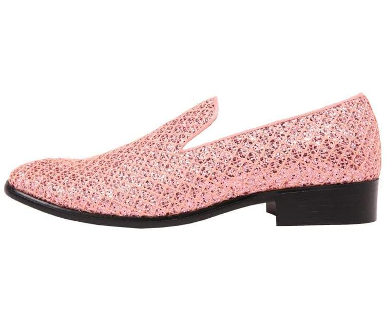 Men Slip On Dress Shoe Sar 010 Pink  By Day Fashion
