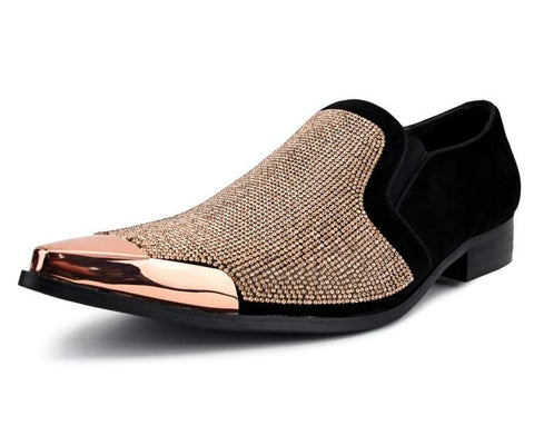 Men Dress Shoes-Dezzy Rose Gold