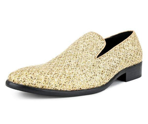 Men Slip on Dress Shoe SAR 035 Gold By Day Fashion Men Slip on Dress Shoe SAR 035 Gold By Day Fashion