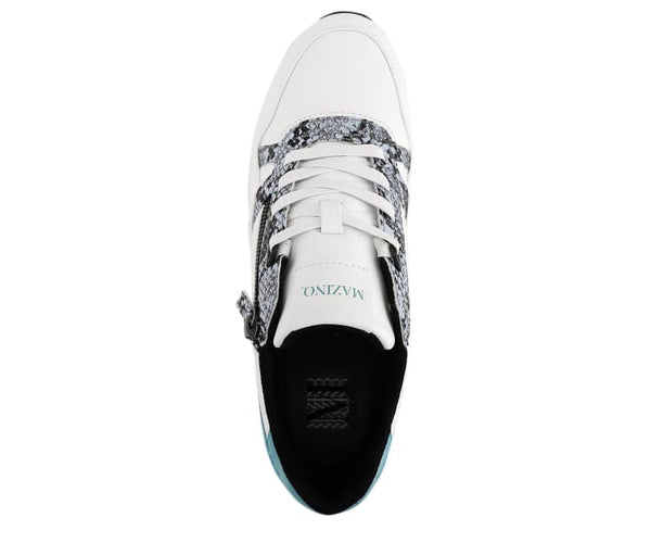 Trendy High fashion Sneaker-Azurite White / Teal