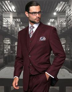 Men Statement Suit- Stzv-100 Burgundy