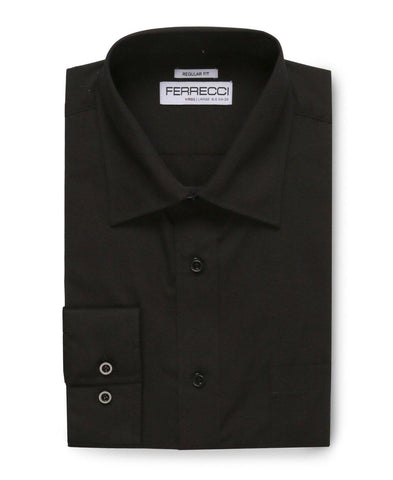 Virgo Black Regular Fit Shirt - Ferrecci USA 