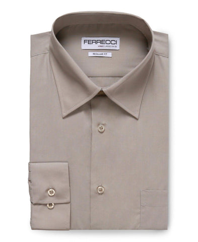 Virgo Light Grey Regular Fit Shirt - Ferrecci USA 