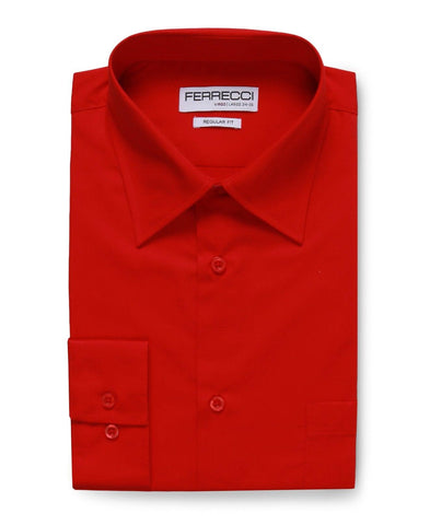 Virgo Red Regular Fit Shirt - Ferrecci USA 