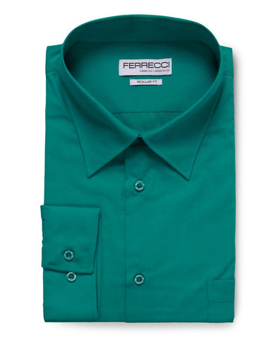 Virgo Teal Regular Fit Shirt - Ferrecci USA 